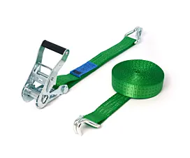 2,5T - Standaard Spanband - 2,5T - 6,5m - 35mm - 2-delig - Spitshaken - Groen - 20st
