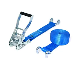 4T - Standaard Spanband - 4T - 9m - 50mm - 2-delig - Klauwhaken - Blauw