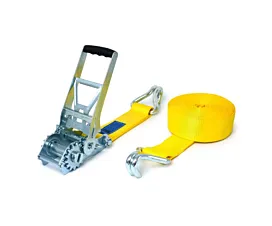 Spanbanden 75mm - Op maat Spanband - ERGO 10T - 75mm - 2-delig - Spitshaken - Geel - Eigen label