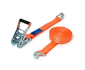2,5T - Standaard Spanband - 2,5T - 6,5m - 35mm - 2-delig - Spitshaken - Oranje - 20st