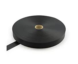 Alle - Black Webbing Gordelband polyester - 40mm - 1850kg - Rol - Zwart