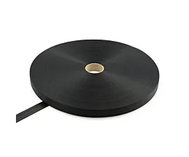Alle - Black Webbing Gordelband polyester - 25mm - 1050kg - Rol - Zwart