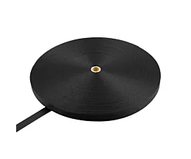Alle - Black Webbing Polyester band - 25mm - 1200kg - Rol - 100m - Zwart