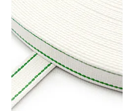 Rolluiklint 22 mm Rolluiklint - 22mm - Wit met 2 groene strepen Rolluiklint 22 mm Rolluiklint - 22mm - Wit met 2 groene strepen