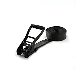 Zwart - Eindloos Spanband - 5T - 50mm - 1-delig met ratel - Zwart + Eigen label