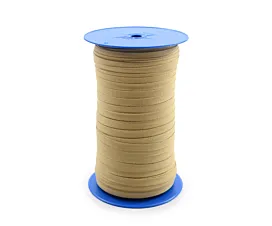Alle katoenen band Katoenen lint - 10mm - 100m, 250m - Champagnekleur