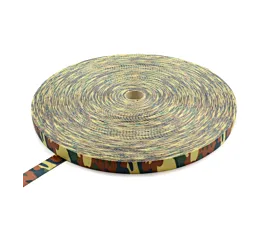 Polyester 35mm Polyester band Army green - 35mm - 3750kg - Rol - 100m - Militaire print