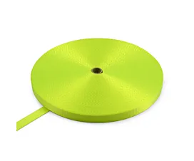 Polyester 25mm Polyester band - 25mm - 1200kg - Rol - 100m - Fluogeel