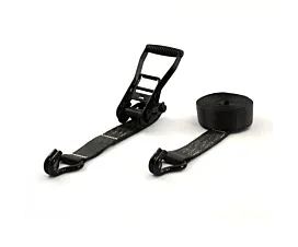 Alle zwarte spanbanden Spanband - 5T - 50mm - 2-delig met ratel - Zwart + Eigen label