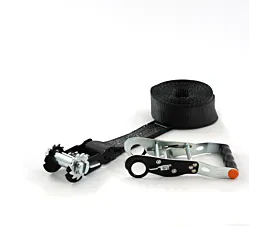 Zwart - Eindloos Spanband - 5T - 50mm - 1-delig - Ratelbasis + handvat - Zwart + Eigen label