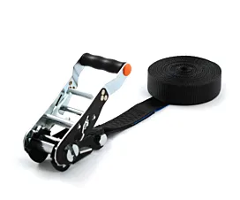 Zwart - Eindloos Spanband - 2,5T - 35mm - 1-delig - Ratelbasis + handvat - Zwart + Eigen label