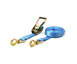 5T - Standaard Spanband - 5T - 10m - 50mm - 2-delig met klikhaken met triangel - Blauw