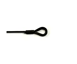 Alle staalkabels & toebehoren Zwarte kabelstroppen 5mm - 1 lus met kous - 160kg