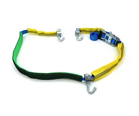 Autotransport - 2/3-delig Autospanband -  35mm - 2,5T - 2,7m+0,3m - Draaihaken + Beschermhoes