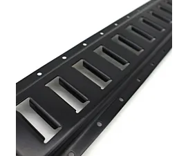 Bevestigingsrails & Toebehoren Horizontale bevestigingsrail / E-trackrail - 3m - Staal - Zwart