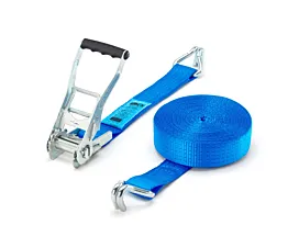 5T - Standaard Spanband - 5T - 10m - 50mm - 2-delig met spitshaken - Blauw