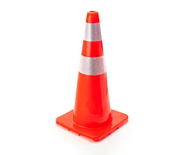 Alle signalisatiemateriaal Verkeerskegel - Oranje met reflecterende stroken - 70cm