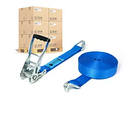 Pallet spanbanden 50mm Pallet Spanbanden - 5T - 12m - 50mm - 2-delig - Spitshaken - Blauw - 200st